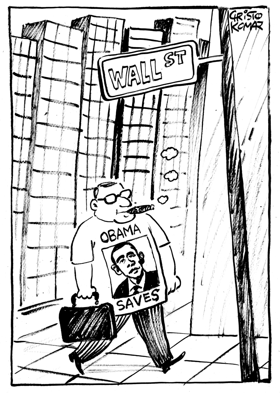 Obama Saves - BW