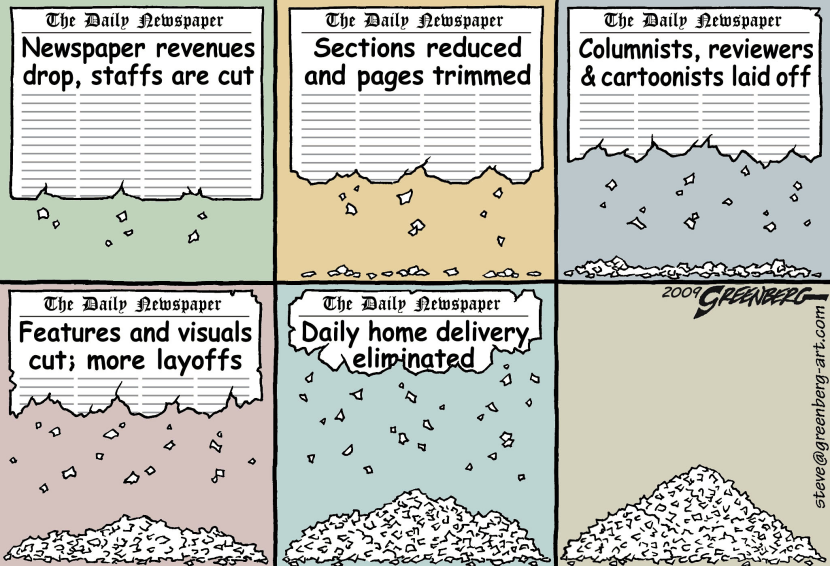 Newspaper crumble