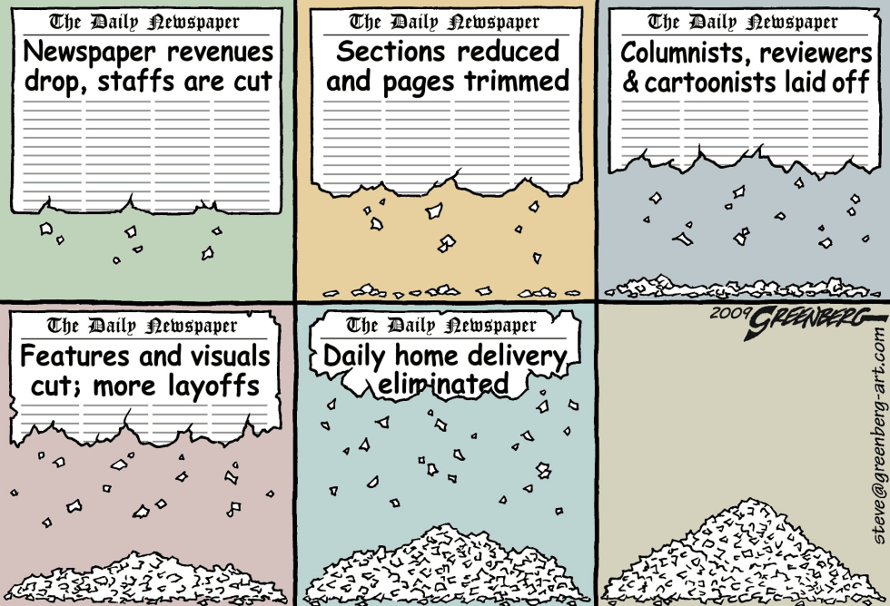 Newspaper crumble