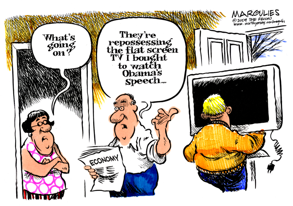Obama speech on TV color