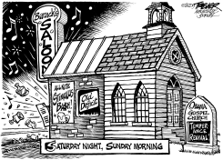 SATURDAY NIGHT, SUNDAY MORNING by John Trever