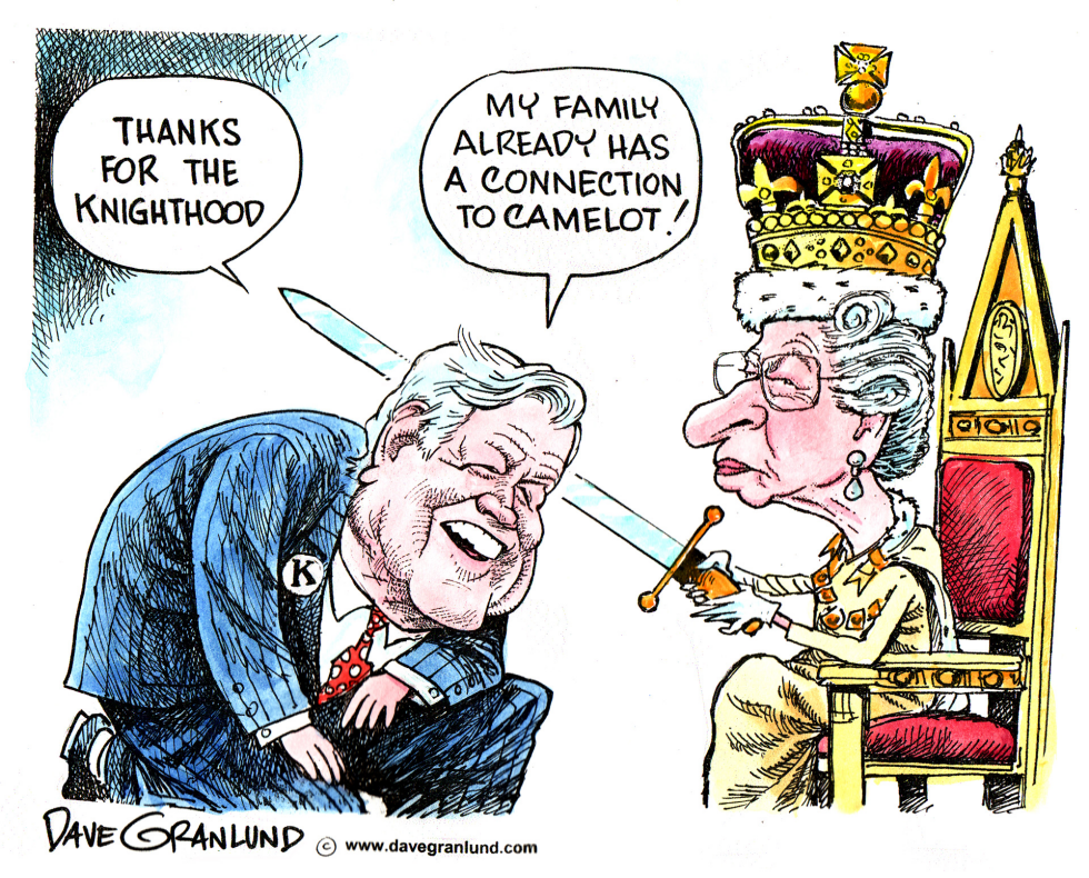  TED KENNEDY KNIGHTED by Dave Granlund