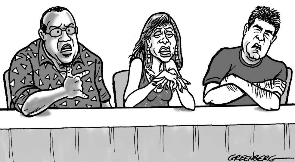American Idol caricatures bw