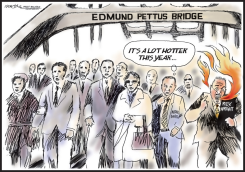 REV WRIGHT IN SELMA, ALABAMA by J.D. Crowe