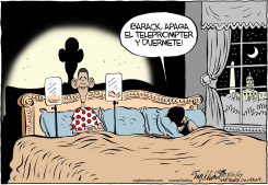 EL TELEPROMPTER DE BARACK OBAMA / by Bob Englehart