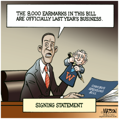 EARMARKS SIGNING STATEMENT by R.J. Matson