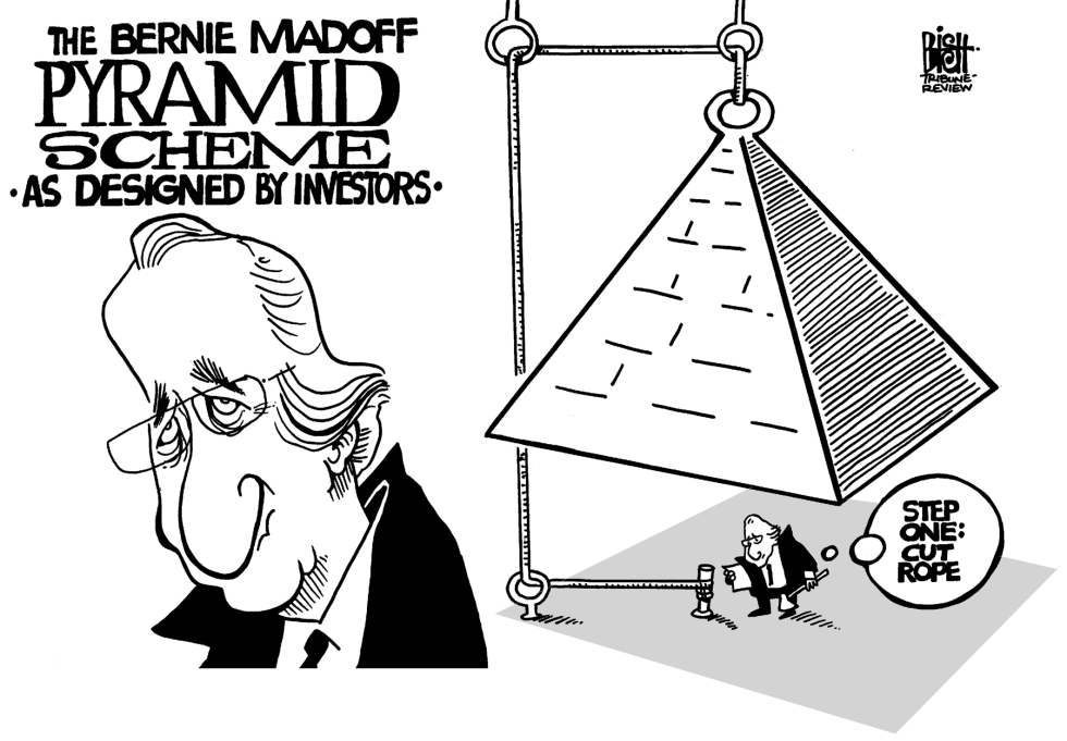 A PYRAMID SCHEME FOR BERNIE, b/w