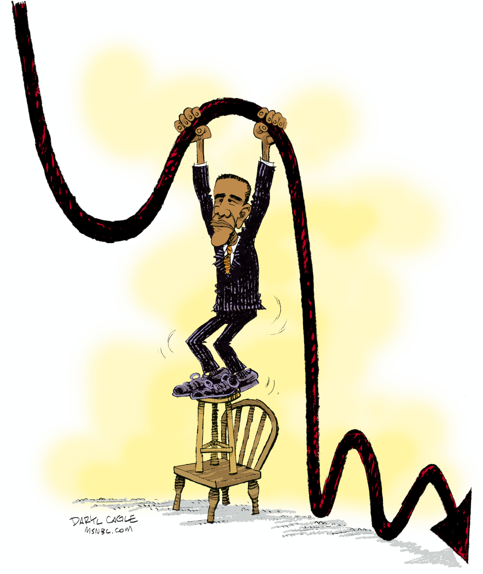 Obama Works to Lift the Economy Color