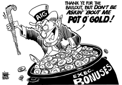 AIG POT OF GOLD, B/W by Randy Bish