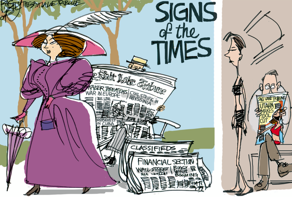  DEAD NEWS WALKING by Pat Bagley