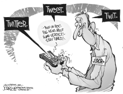 LOCAL PA TWITTERING JUROR BW by John Cole