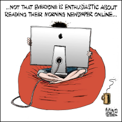 NEWSPAPERS ONLINE by Terry Mosher