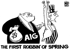 FIRST ROBBIN OF SPRING, B/W by Randy Bish