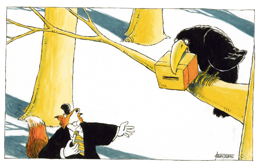 The fox and the crow color