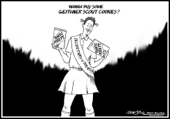 GEITHNER SCOUT COOKIES B/W by J.D. Crowe