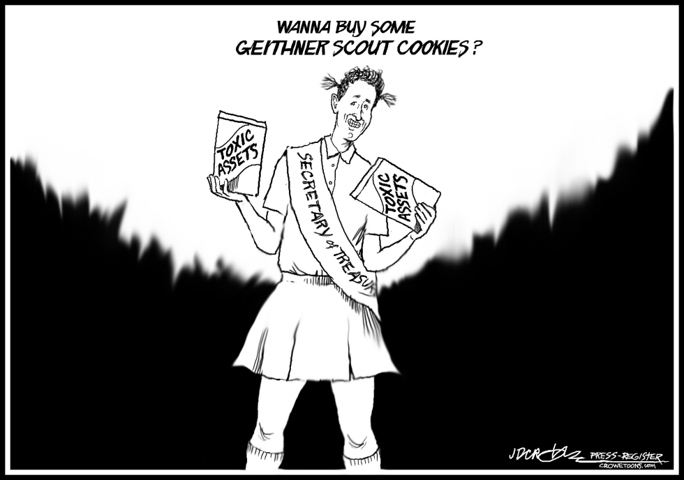 Geithner Scout Cookies b/w