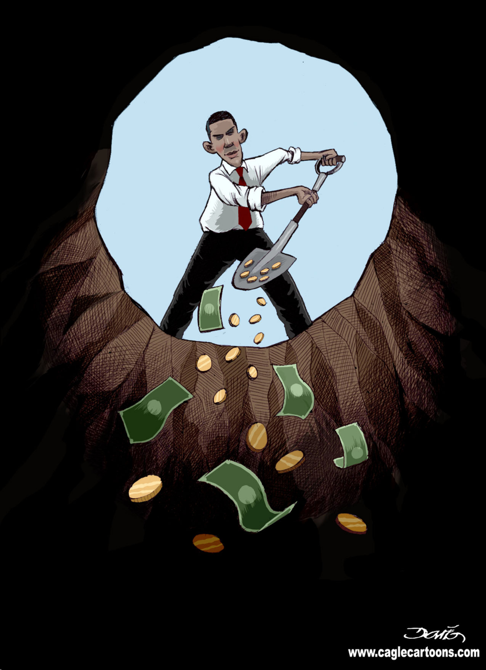  SHOVEL READY OBAMA by Dario Castillejos