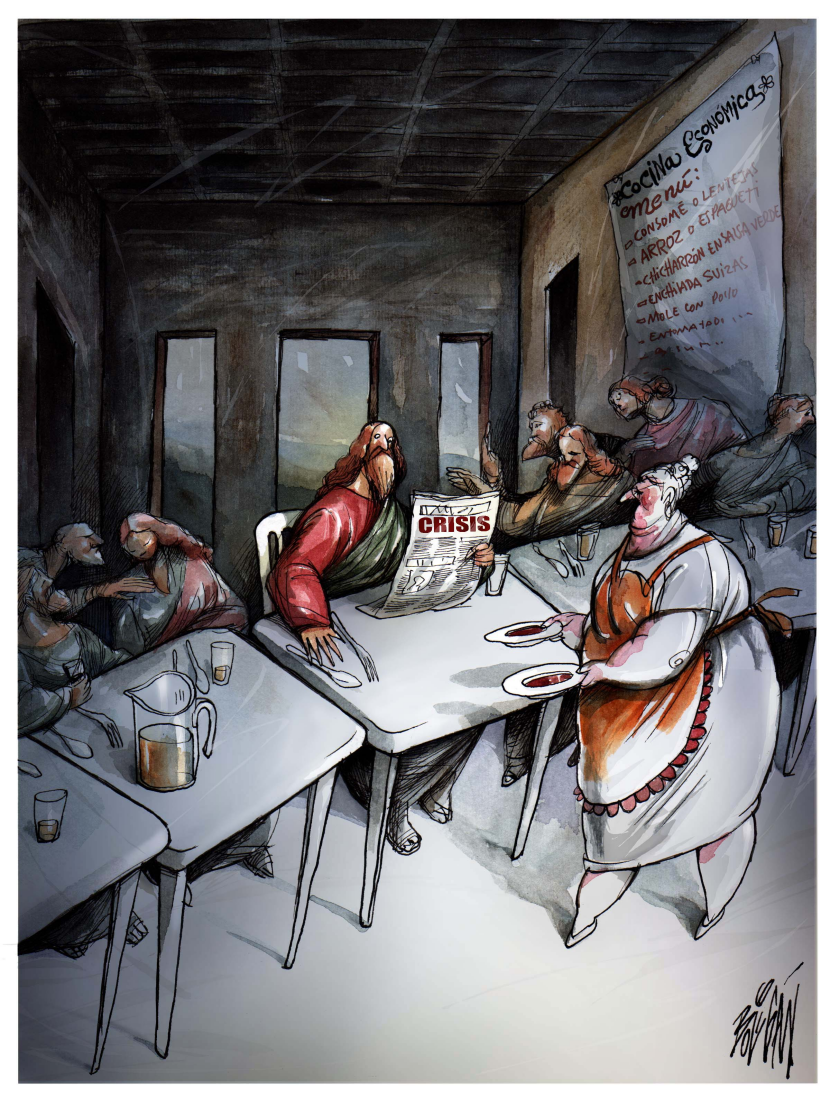 Ultima cena en tiempos de crisis / COLOR