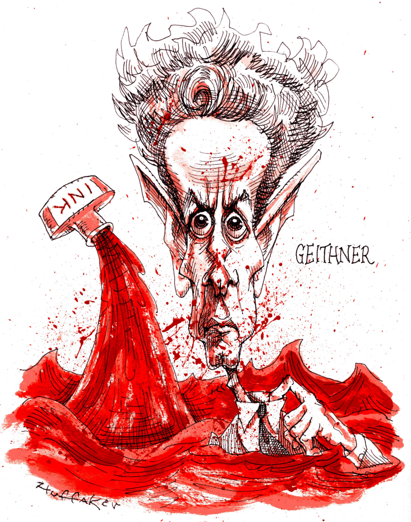Geithner Drowning in Red Ink