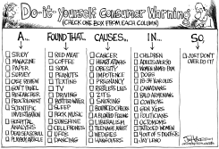 FOOD WARNING CHART by Joe Heller