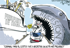 TIBURON DE LA RECESION /  by Pat Bagley