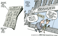 AFTER THE FOLD  by Mike Keefe