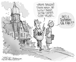 NOTRE DAME VALUES BW by John Cole