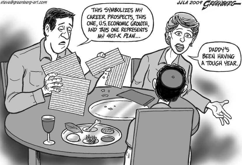Passover seder 2009 bw