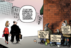 BUSINESSES ADAPT  by Nate Beeler