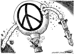 N KOREA MISSILE by John Trever