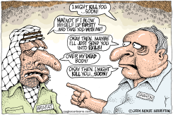  SHARON AND ARAFAT by Monte Wolverton