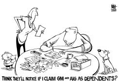 TAX DEPENDENTS, B/W by Randy Bish