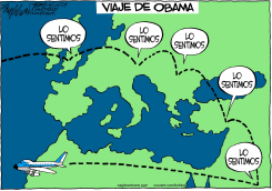 VIAJE DE OBAMA /  by Bob Englehart