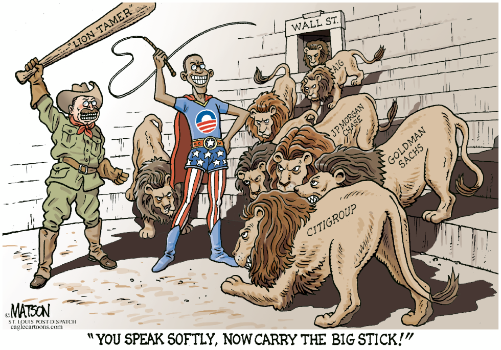 Teddy Roosevelt Advises Barack Obama-COLOR
