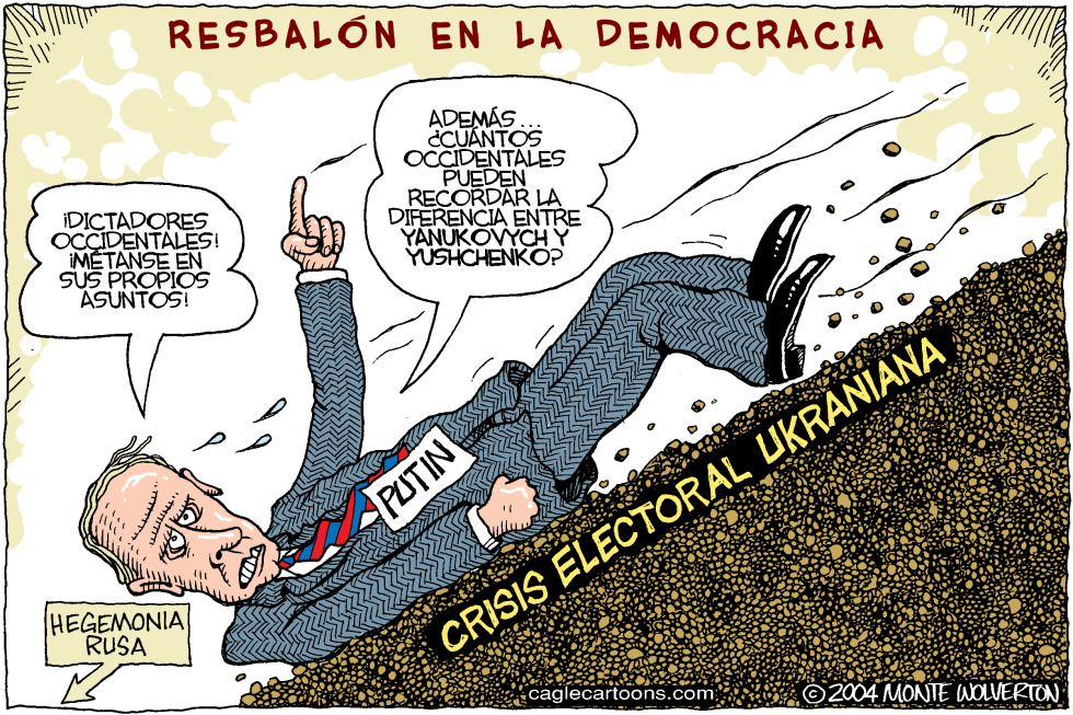  PUTIN RESBALA EN LA DEMOCRACIA by Wolverton