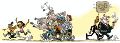 OBAMA PUPPY AND BANKS by Daryl Cagle