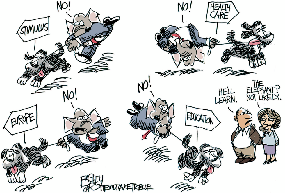  OBEDIENT OBAMA by Pat Bagley