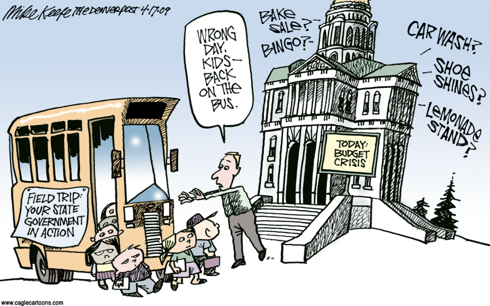  STATE BUDGET CRISIS by Mike Keefe