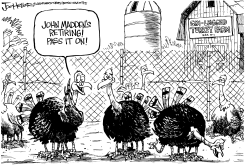 JOHN MADDEN RETIRES by Joe Heller