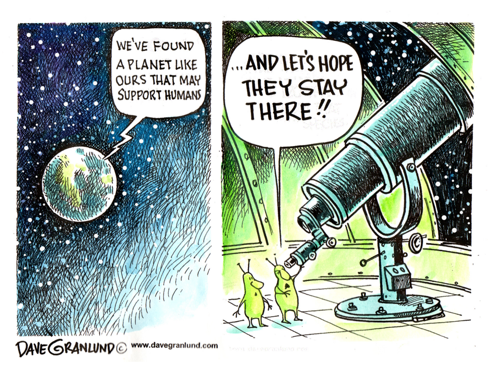  ASTRONOMERS DISCOVER PLANET by Dave Granlund