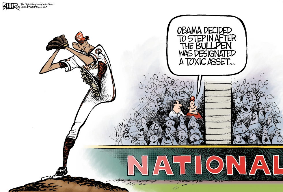  LOCAL DC - OBAMA RELIEVES THE NATS by Nate Beeler