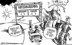 WATERBOARDING MISTAKE by Mike Keefe