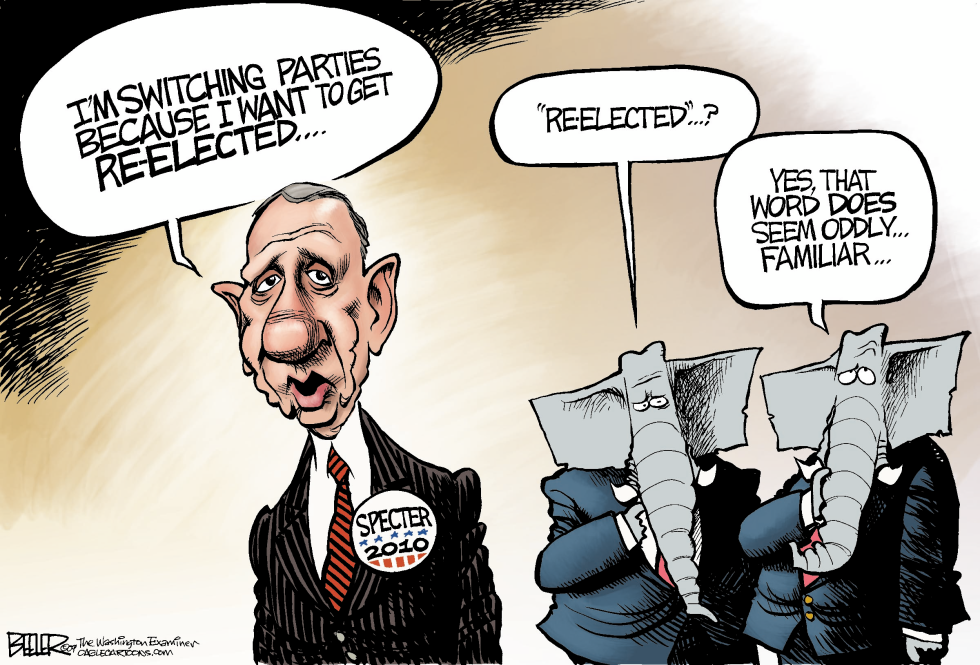  SPECTER DITCHES GOP by Nate Beeler