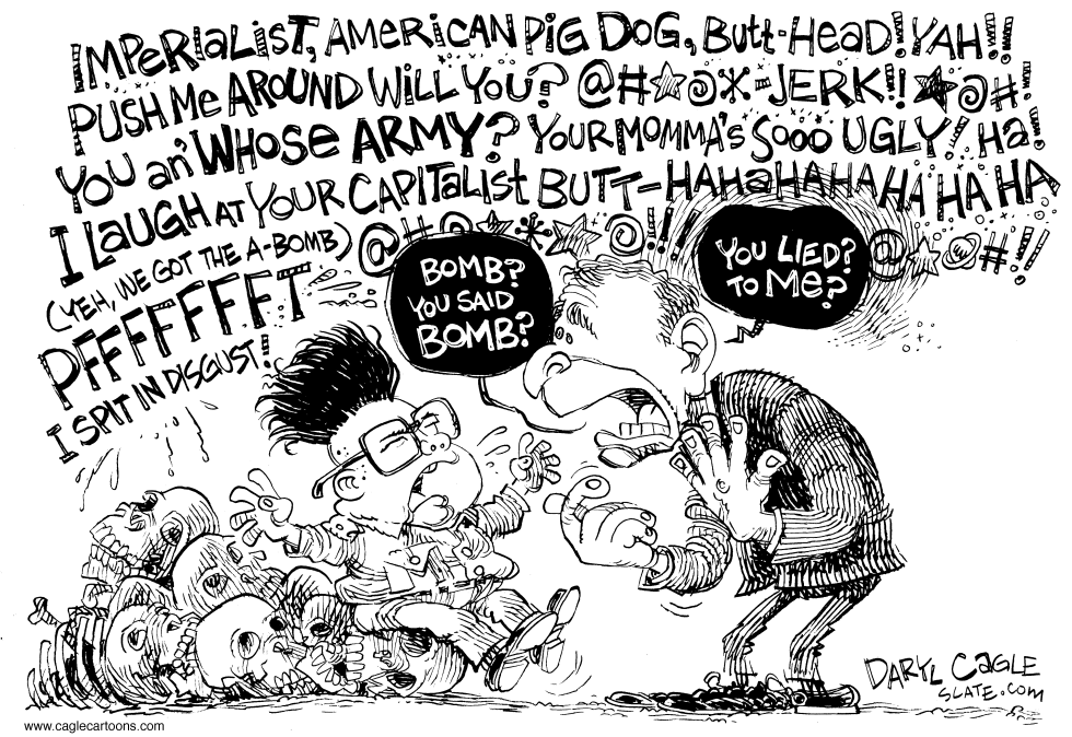  KOREAN CUSSING by Daryl Cagle