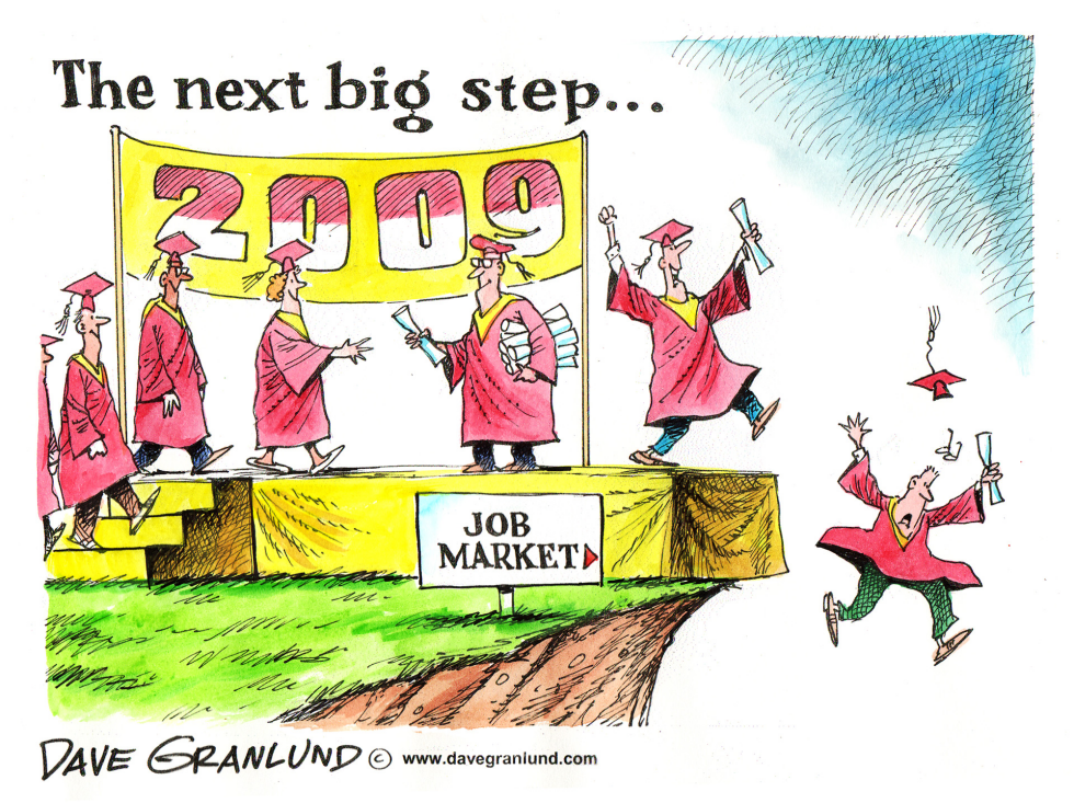  GRADUATES AND JOBS by Dave Granlund