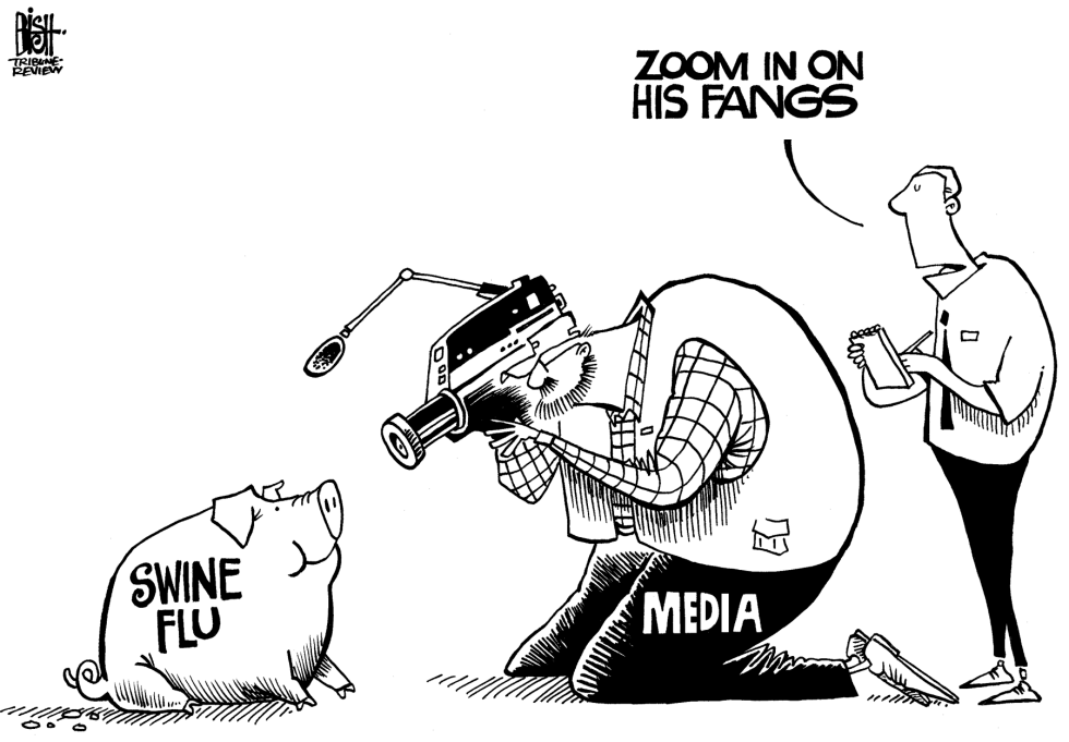 SWINE FLU SCARE, b/w