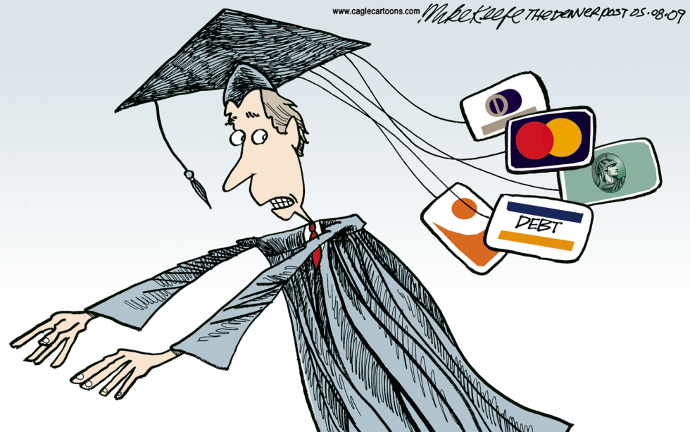  COLLEGE DEBT by Mike Keefe