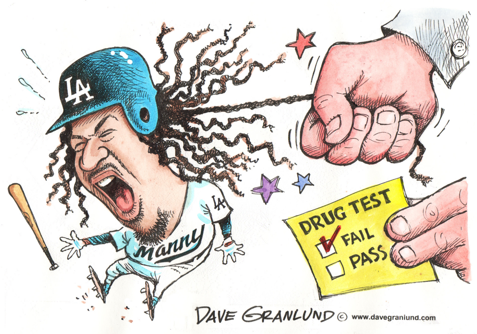  MANNY RAMIREZ AND DRUGS by Dave Granlund