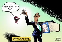 SERVICIO LABIAL DE OBAMA /  by Nate Beeler