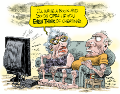 ELIZABETH EDWARDS AND OPRAH  by Daryl Cagle